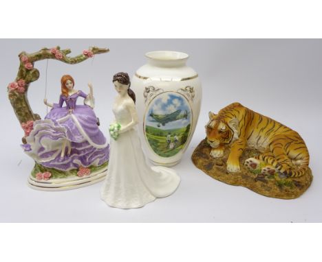Royal Worcester figure Catherine Duchess of Cambridge, Brompton &amp; Cooper 'Rose Garden', Bradford Editions 'Heroes of the 