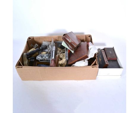 Tools, to include chisels, blow torch, micrometer, glass cutters etc.