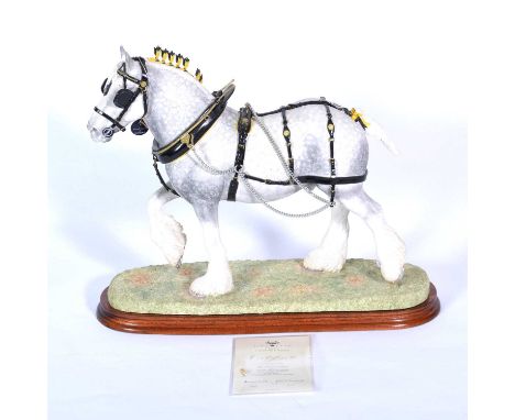 Border Fine Arts 'The Champion Shire', model No. B0888A by Anne Wall, limited edition 379/500, on wood base, with certificate