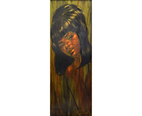Barry Leighton Jones, Portrait of a woman,oil on board, signed and dated '65,121 x 44cm.