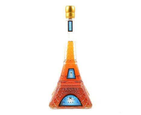 Deribaucourt, Fine Cognac, Millennium decanter shaped in the form of the Eiffel Tower, 70cl, 40%.Condition report:Complete wi