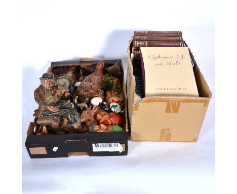 Ceramics, ornaments, etc., including Bossons wall plaques, tapestry, etc.