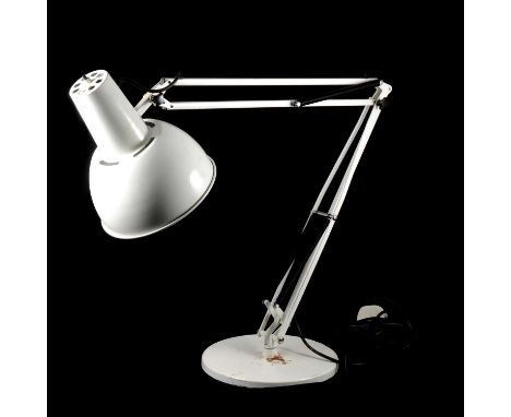 Anglepoise model 82 table lamp, white, full height 113cm extended.