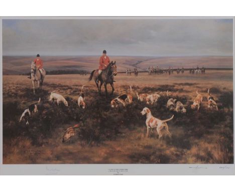 After Graham Isom,A Find in the Deer Park, the Exmoor Foxhounds,limited edition print, signed and numbered 228/375,image size