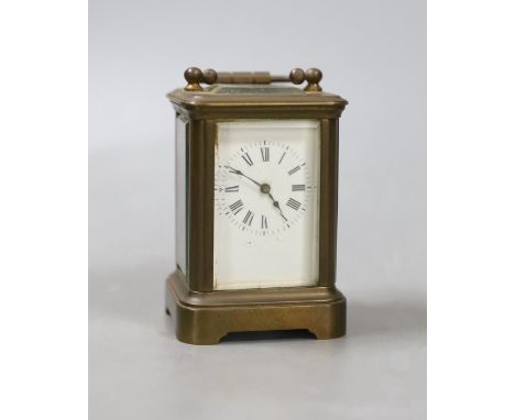 Miniature brass cased carriage clock