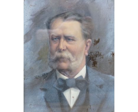 English School c.1900, oil on canvas, Portrait of a gentleman, 37 x 30cm