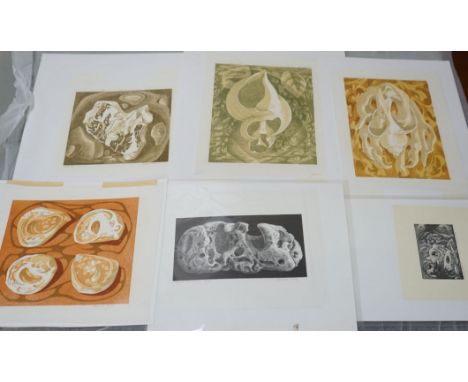 Monica Poole (1921-2003) and George Mackley (1900-1983), a folio of assorted unframed prints, mostly wood engravings