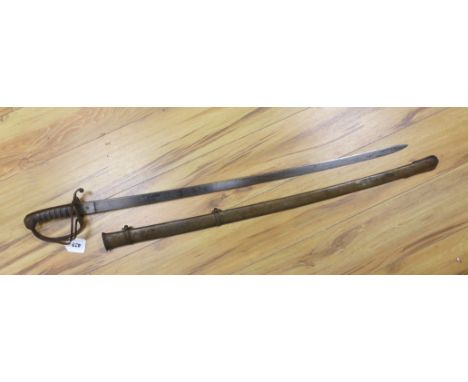 An 1821 light cavalry sabre by Andrews,107 cms long.