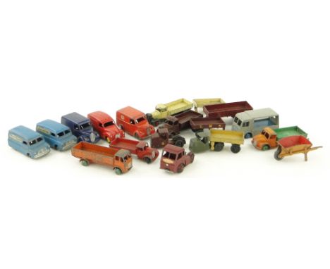 Post-war Dinky Commercial vehicles
including two 33 R wagons, 25 series lorry and a Hindle Helecs wagon, Dinky vans including