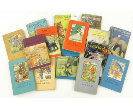 15 Ladybird childrens books,
14 with original dust wrappers, from 1948-1950s, including many First Editions, "Cinderella," an