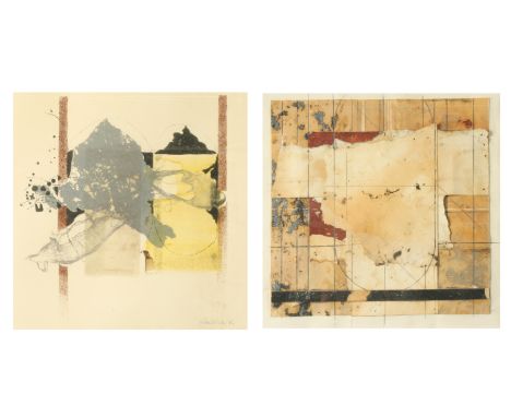 Richard NOTT Cast No.3 Mixed media Signed and dated '97 28 x 28cm One other mixed media by the same hand Together with a work