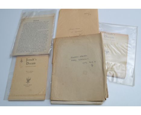 Sven BERLIN (1911-1999)Jonah's Dream: A Meditation on FishingThe author's copy of the corrected galley proof - heavily annota