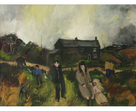 Gill WATKISS (1938) Carnyorth Mixed media Signed 32 x 42cm