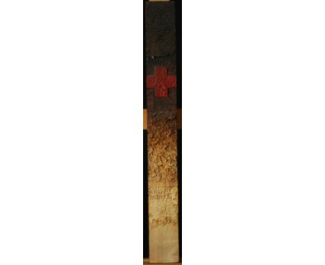 Roy RAY (1936)Porthmeor Totem Mixed media on board Signed, inscribed and dated 200560 x 7cm