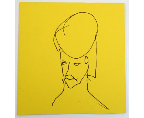 Sven BERLIN (1911-1999)Self portraitInk sketch21 x 20cmProvenance:From the David Wilkinson Collection. David Wilkinson was a 