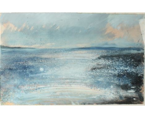 Essex TYLER Wild Sea at Sennen Mixed media Signed Inscribed to the back 35 x 57cm