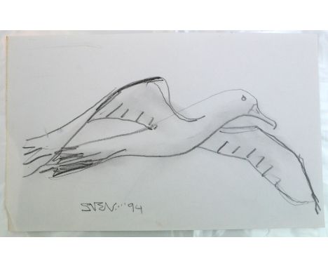 Sven BERLIN (1911-1999)A Gul in FlightSketchSigned and dated '9420.5 x 33cmProvenance:From the David Wilkinson Collection. Da