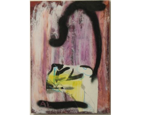 Arthur LANYON (1985) 'Flow Rider' Mixed media Monogrammed Further signed, inscribed to the back and dated 2013 29.5 x 21cm