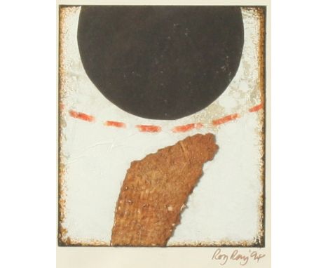 Roy RAY (1936) Abstract Composition Mixed media Signed and dated '94 12.5 x 10.8cm
