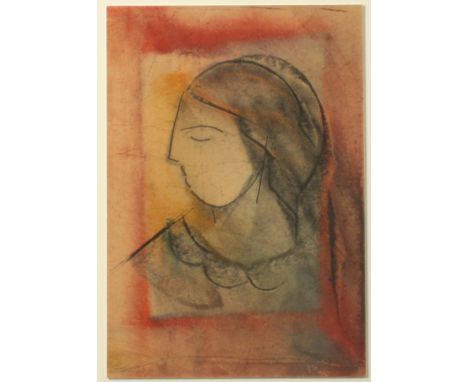 Mary STORK (1938-2007) Guide Mixed media Signed and dated '00 27 x 18.5cm