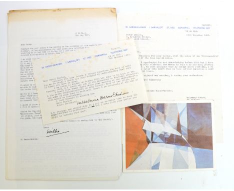 Wilhelmina BARNS-GRAHAM (1912-2004)A collection of letters, some hand written, from Wilhelmina Barns-Graham to Peter Davies, 