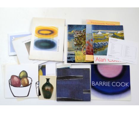 Alan COTTON (1936)A collection of exhibition catalogues and invitations, some signed. Together with various others including 