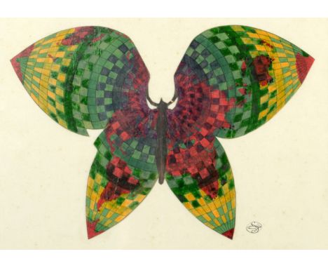 Ithell COLQUHOUN (1906-1988)World - Moth Mixed media Monogrammed and dated '65Artists label and inscriptions to the back 20.5