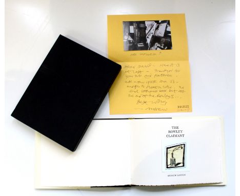 Andrew LANYON (1947)The Rowley ClaimantSigned and numbered #73/135, (2016)Complete with original dustwrapper and slipcase. To