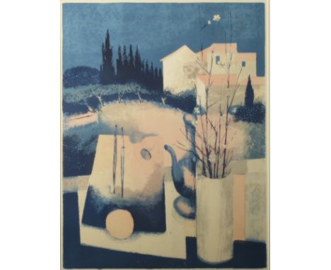 Pierre BISIAUX (1924) Continental Still Life Scene Lithograph Signed Numbered #74/275 Plate size 54.5 x 41.5cm Together with 