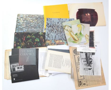 Nicola BEALING (1963)Various exhibition catalogues and posters including Richard Ballinger, David Beer, John Bedding and othe