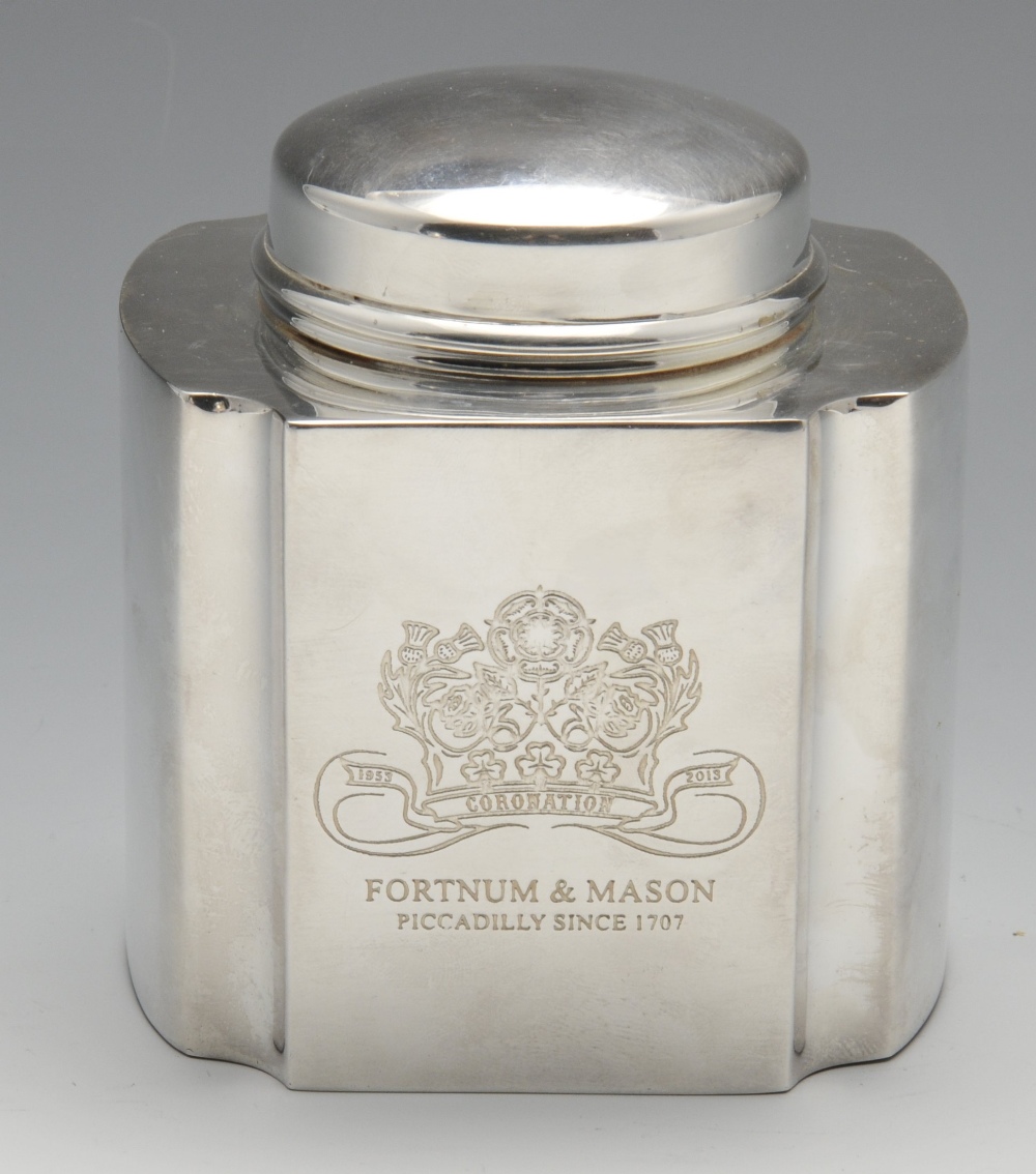 A silver plated Fortnum & Mason three piece tea service comprising a