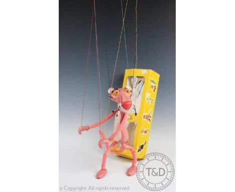 A Pelham Puppet Pink Panther, circa 1980's, within original sleeve box  CONDITION REPORT: Box is original to puppet and bears
