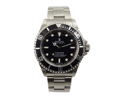 Rolex Oyster Perpetual Submariner gentleman's stainless steel automatic wristwatch, ref. 14060M, serial no.V347178, boxed wit