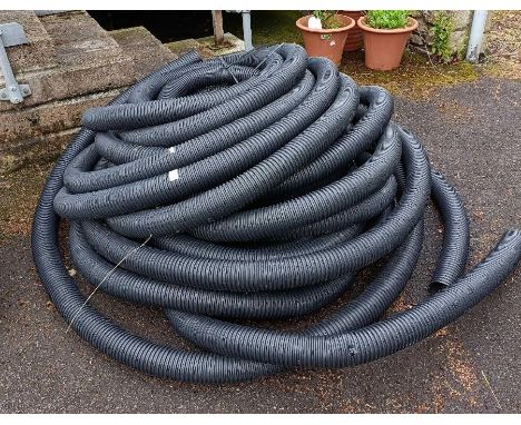 Large roll of underground drainage pipe