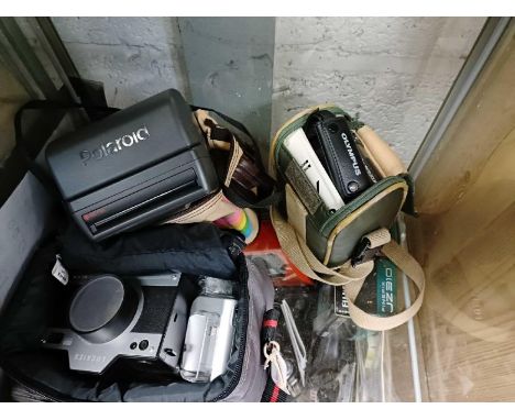 Cameras &amp; equipment to include Olympus AF Zoom, Polaroid etc