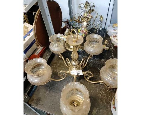 Various vintage light fittings