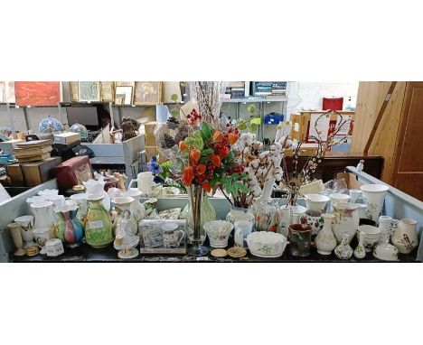 Collectable ceramics to include Royal Worcester "Milkmaid", Aynsley "Cottage Garden", Royal Doulton "Camilla" &amp; others