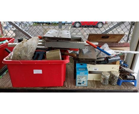 Large collection of hand tools, garage equipment &amp; related items