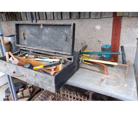Carpentry trunk to include tools along with other hand tools &amp; gardening tools