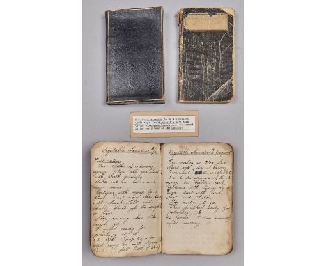 Nottingham. Pharmaceutical manuscript - Note Book of Robert Elliott (1881-1932), the entries listing the ingredients and quan