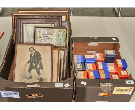 Nottingham. Miscellaneous framed prints and ephemera, including a lithograph of the Old General, published by Shawe &amp; Son