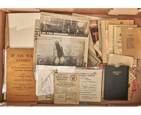 Nottingham. World Wars One and Two British Home Front - printed ephemera, including ration books (Lock, 21 Hart Street Lenton