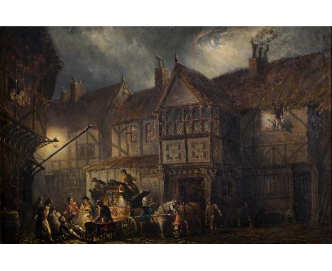 Thomas Cooper Moore (1827-1901) - The Light of Other Days Old Peter's Gate Nottingham, signed, signed again, dated 1875 and i