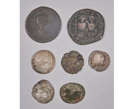 Nottingham. Denmark-Gluckstadt 1/16 Speciedaler 1668&nbsp;found in Lister Gate Nottingham on the site of Dearn's shop, 1935 a