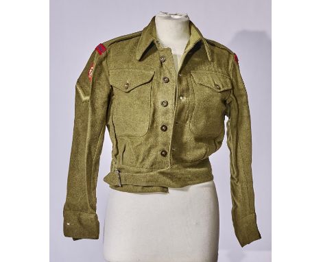 British Army Uniform. World War Two Corps of Royal Engineers, corporals serge battledress, including blouse, 1940 pattern, li