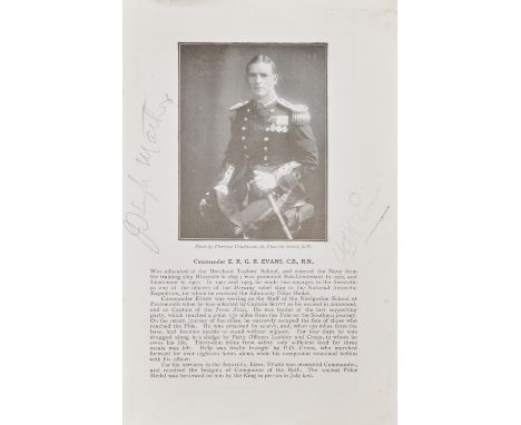 British Antarctic Expedition, 1910-1913. Lecture by Commander [Admiral] E. R. G. R. Evans [first Baron Mountevans], Tuesday, 