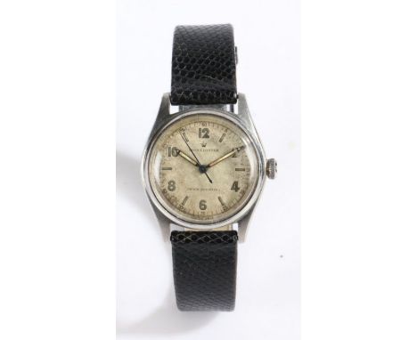 Rolex Oyster Shock Resisting gentleman's wristwatch, serial no. 357788, circa 1945, the signed silver dial with Arabic and ba