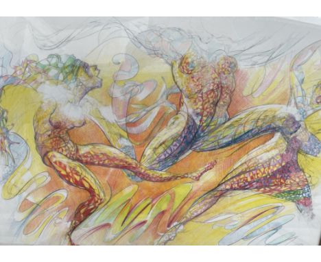 Richard O'ConnelWild Dancing Pencil and crayonsInitialled and dated versoTogether with another by the same hand, Archibald Th