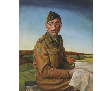 Bertram P Tyrer (20th century)'The Platoon Commander', 1944oil on canvas, signed 'BERTRAM P. TYRER' and dated '1944' l.l., in