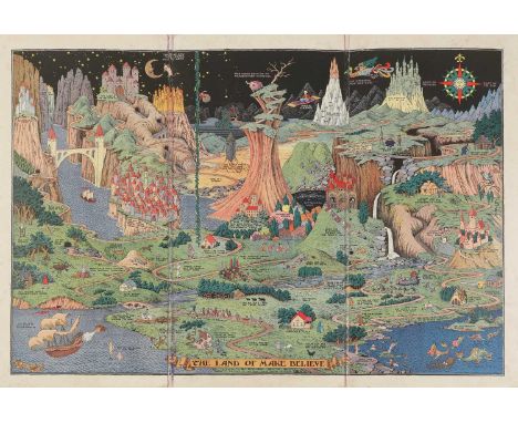 Jaro Hess (Czech-American, 1889-1979)'The Land of Make Believe', 1930lithograph in colour, published by Jaro Hess, Grand Rapi